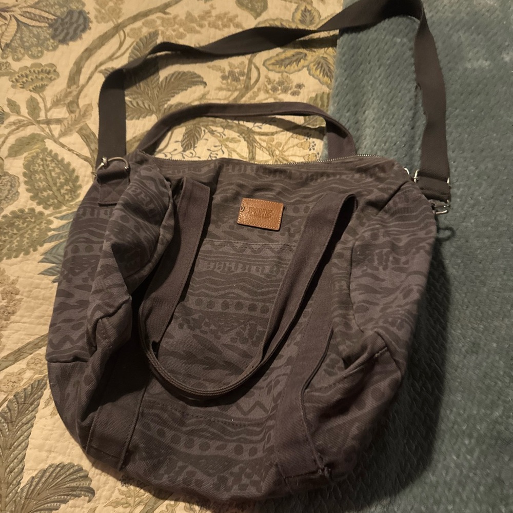 "Chic & Spacious" Victoria's Secret PINK Canvas Crossbody/Tote Bag